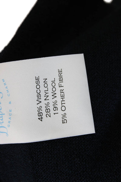 Draper James Women Sweater Dress Blue Striped Mini Half Sleeve Size M