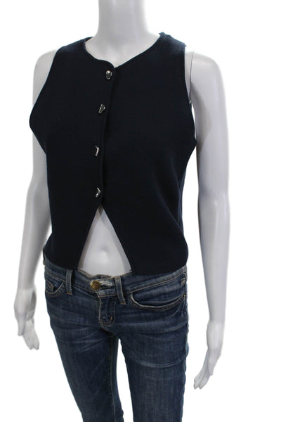 Zara Women Basic Sleeveless Viscose Tank Blue Size M