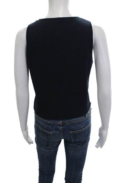 Zara Women Basic Sleeveless Viscose Tank Blue Size M