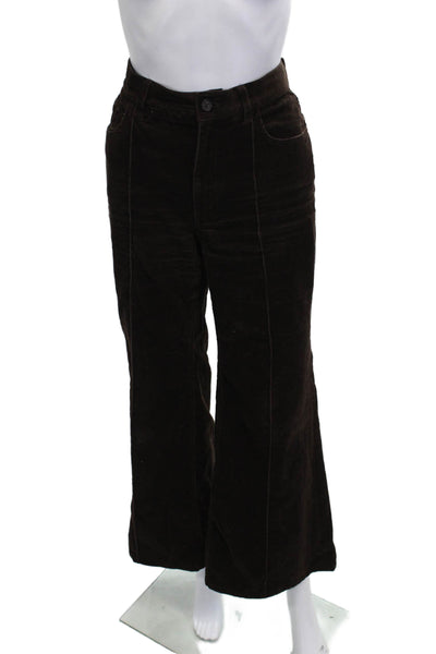 Polo Ralph Lauren Women Brown Cotton Button Pants Size 0