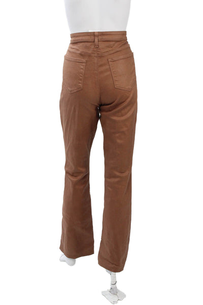 L'Agence Womens Bootcut Jeans Brown Cotton Inseam 31 Size 31