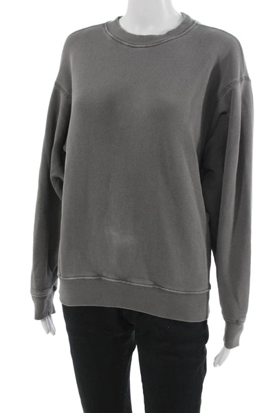 Elwood Unisex Adults Pullover Sweatshirt Gray Crewneck Long Sleeve Size XS