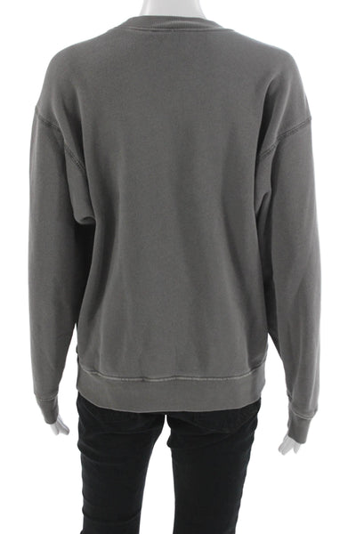 Elwood Unisex Adults Pullover Sweatshirt Gray Crewneck Long Sleeve Size XS