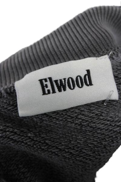 Elwood Unisex Adults Pullover Sweatshirt Gray Crewneck Long Sleeve Size XS