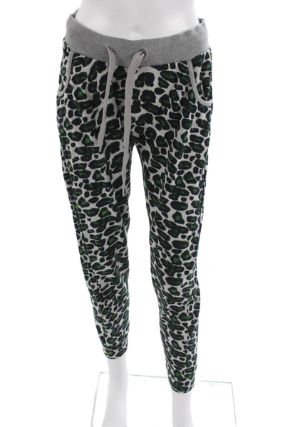 Baum Und Pferdgarten Womens Jogger Pants Gray Animal Print Drawstring Size M