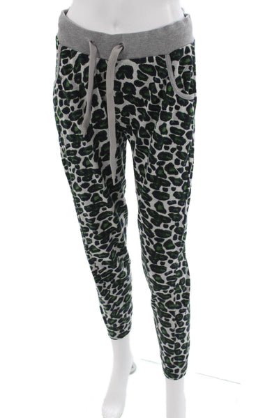 Baum Und Pferdgarten Womens Jogger Pants Gray Animal Print Drawstring Size M