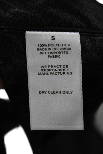 Nonchalant Label Women Cropped Halter Tank Black Polyester Sleeveless Size S
