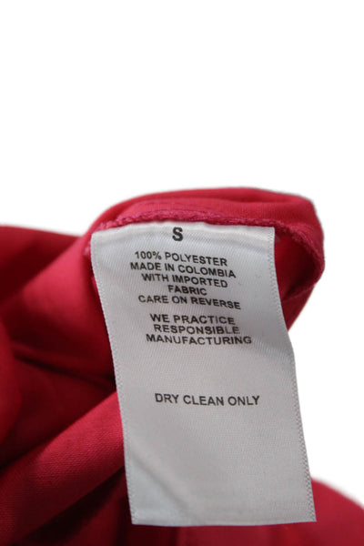 Nonchalant Label Womens Tunic Blouse Red Long Sleeve Round Neck Size S