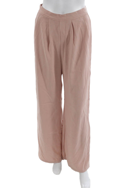 Nonchalant Label Women Pink Dress Pants Polyester Zip Solid Size S