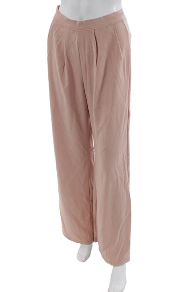 Nonchalant Label Women Pink Dress Pants Polyester Zip Solid Size S