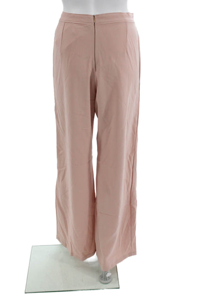 Nonchalant Label Women Pink Dress Pants Polyester Zip Solid Size S
