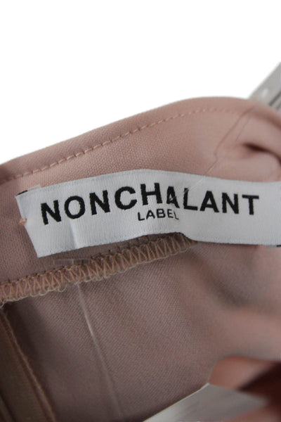 Nonchalant Label Women Pink Dress Pants Polyester Zip Solid Size S