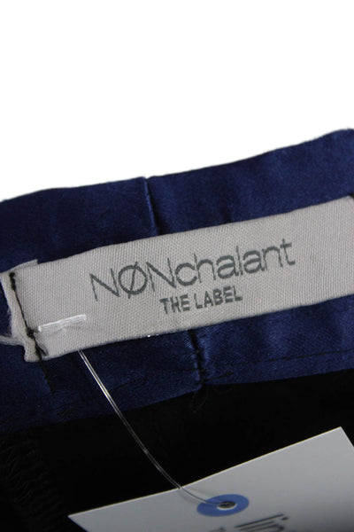 Nonchalant Label Womens Dress Pants Black Velvet 30 Inseam Size 26