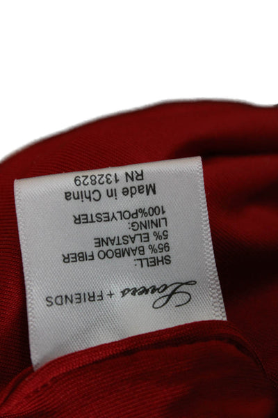 Lovers + Friends Womens Red Off Shoulder Sleeveless Tank Bamboo Size 2XS