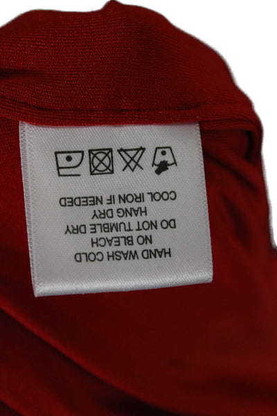 Lovers + Friends Womens Red Off Shoulder Sleeveless Tank Bamboo Size 2XS