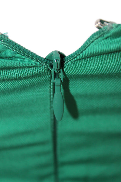 Lovers + Friends Women Mini Tencel Square Neck Short Green Dress Size 2XS