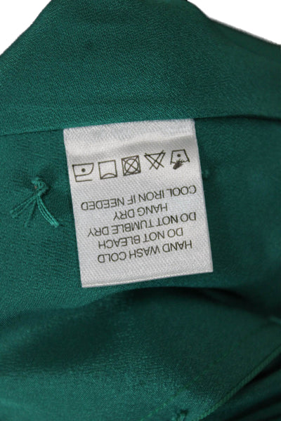 Lovers + Friends Women Mini Tencel Square Neck Short Green Dress Size 2XS