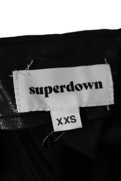 Superdown Womens Straight Pencil Skirt Black Zip 50% Polyurethane Size 2XS