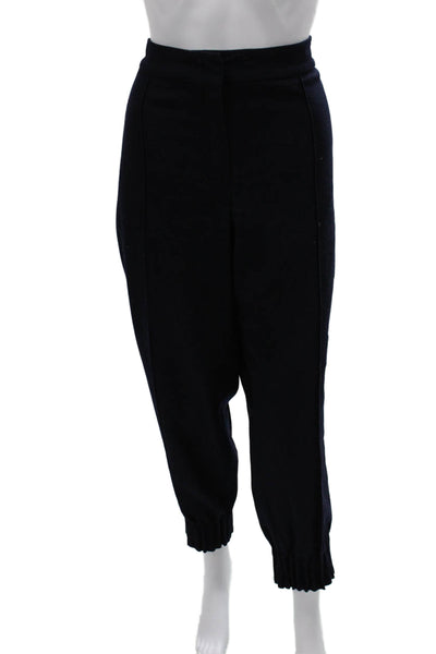 Escada Womens Blue Virgin Wool Jogger Pants Size 44