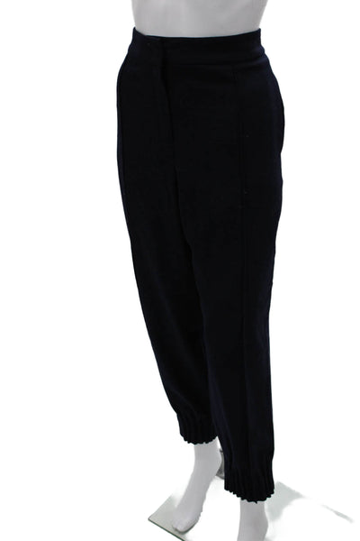 Escada Womens Blue Virgin Wool Jogger Pants Size 44