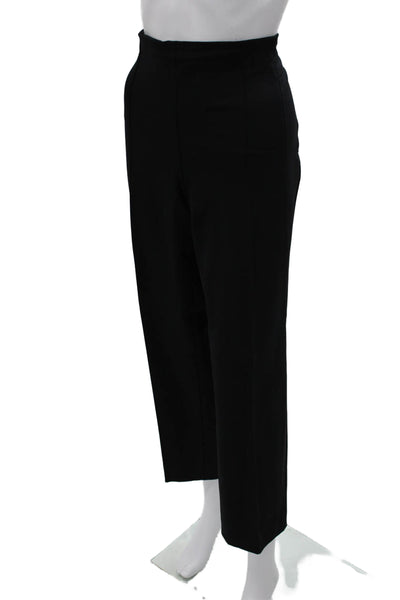Escada Womens Dress Pants Black Polyamide Zip Inseam 29 Size 44