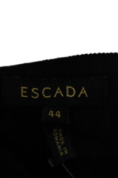 Escada Womens Dress Pants Black Polyamide Zip Inseam 29 Size 44