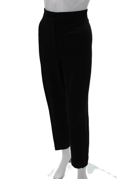 Akris Punto Women Ankle Pants Black Viscose Snap Closure Size 14