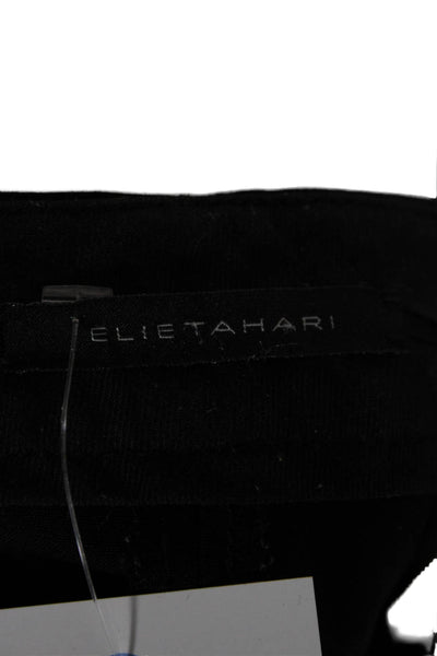 Elie Tahari Womens Dress Pants Black 95% Virgin Wool Zip Inseam 31 Size 14