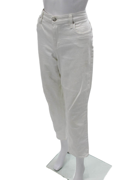 J Crew Womens Boyfriend Jeans White Cotton Low Rise Size 32