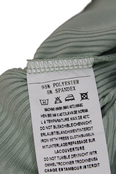 Ekouaer Women Striped Sleeveless Scoop Neck Pullover Set Green Size S