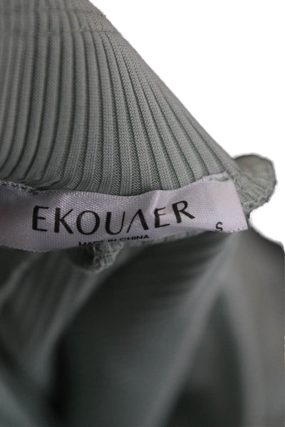 Ekouaer Women Striped Sleeveless Scoop Neck Pullover Set Green Size S