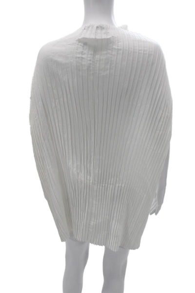Nonchalant Label Women Shift Dress White Boat Neck Short Sleeve Size XS