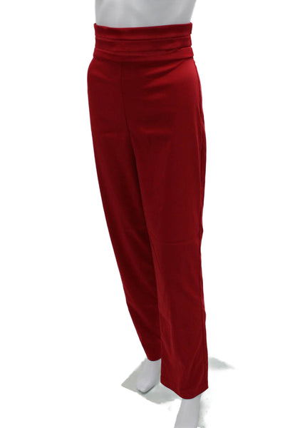 Nonchalant Label Women Dress Pants Red Polyester Zip Size S