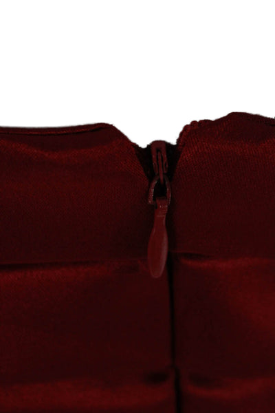 Nonchalant Label Women Dress Pants Red Polyester Zip Size S