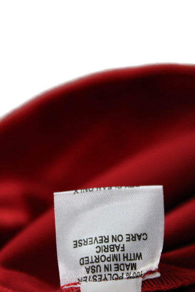Nonchalant Label Women Dress Pants Red Polyester Zip Size S