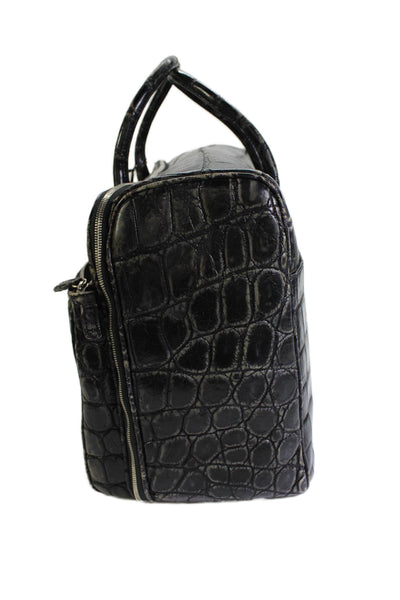 Tardini Unisex Adult Genuine Alligator Skin Portfolio Briefcase Handbag Black