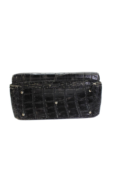 Tardini Unisex Adult Genuine Alligator Skin Portfolio Briefcase Handbag Black