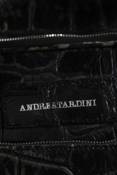 Tardini Unisex Adult Genuine Alligator Skin Portfolio Briefcase Handbag Black