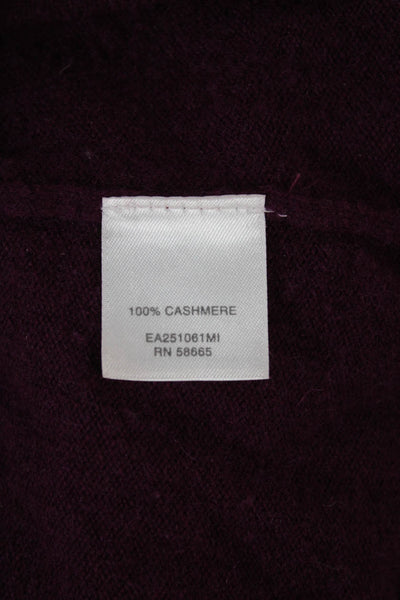 Classiques Entier Womens Pullover Cashmere Cowl Neck 3/4 Sleeve Purple Size XL