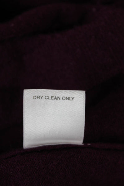 Classiques Entier Womens Pullover Cashmere Cowl Neck 3/4 Sleeve Purple Size XL