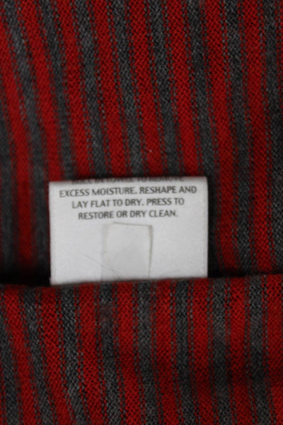 Eileen Fisher Womens Basic Merino Wool Striped Crew Long Sleeve T-Shirt Size M