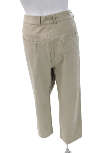 St. John Sport Womens Beige Khakis Cotton Button Size 16