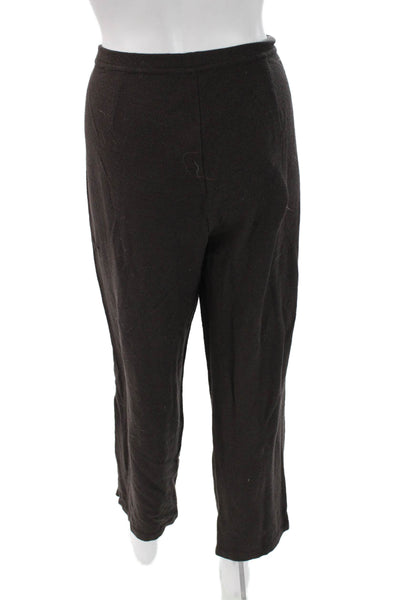 Eileen Fisher Womens Ankle Pants Black Viscose Pull On Size L Petite