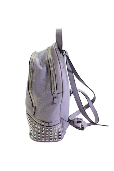 Michael Kors Womens Leather Studded Detail Backpack Light Purple
