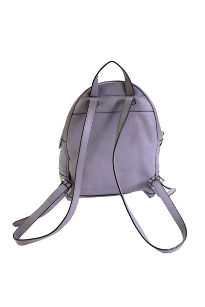 Michael Kors Womens Leather Studded Detail Backpack Light Purple