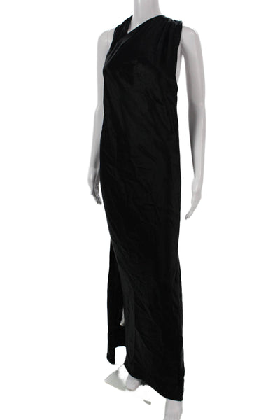 Nonchalant Label Womens Maxi Satin Halter Long Sleeveless Black Dress Size M
