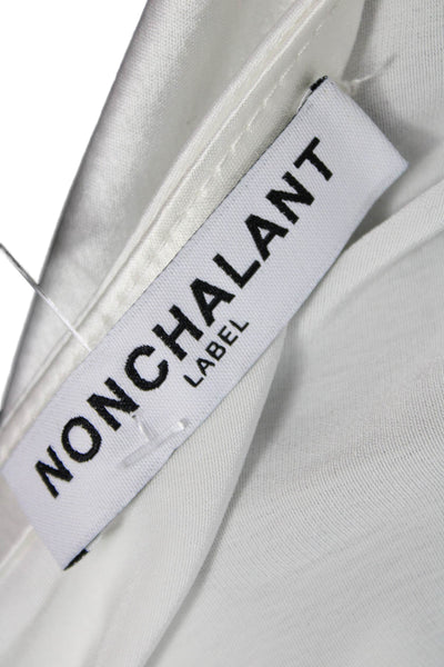 Nonchalant Label Womens Maxi Satin Halter Long Sleeveless Black Dress Size M