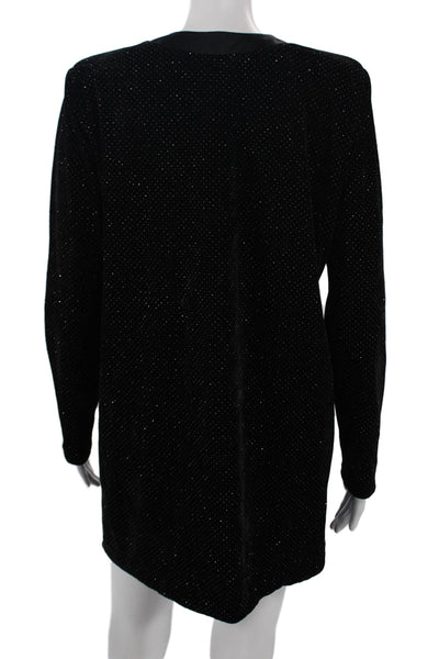 Nonchalant Label Womens Black V-Neck Long Sleeve Shift Dress Polyester Size S