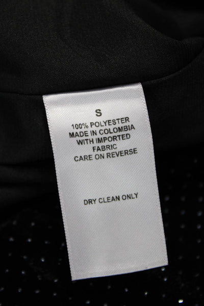 Nonchalant Label Womens Black V-Neck Long Sleeve Shift Dress Polyester Size S