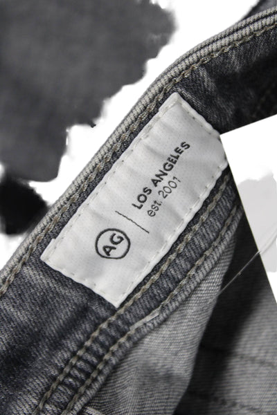 AG Adriano Goldschmied Mens Tapered Gray Cotton Blend Jeans Size 33